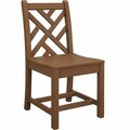 Polywood CDD100TE Chippendale Teak Dining Side Chair 633CDD100TE